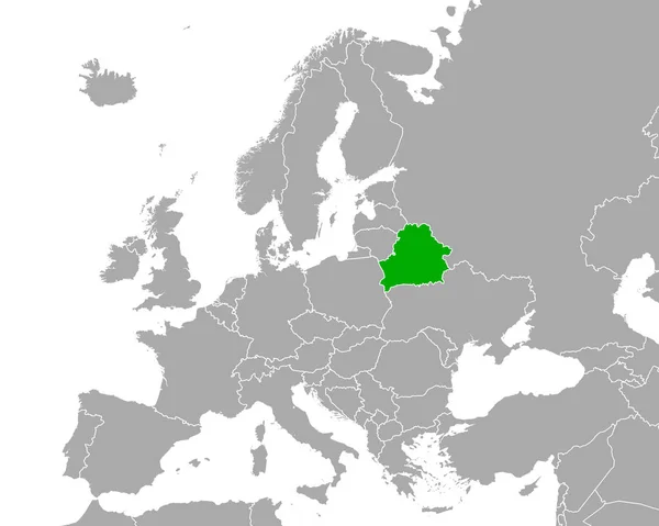 Карта Беларуси Европе — стоковый вектор