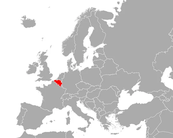 ベルギー地図ヨーロッパ — ストックベクタ