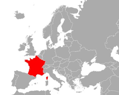 Avrupa 'daki Fransa Haritası