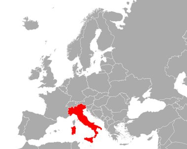 Avrupa 'daki İtalya Haritası