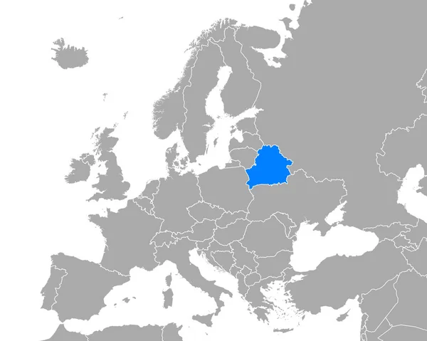 Fehéroroszország Térképe Európában — Stock Vector