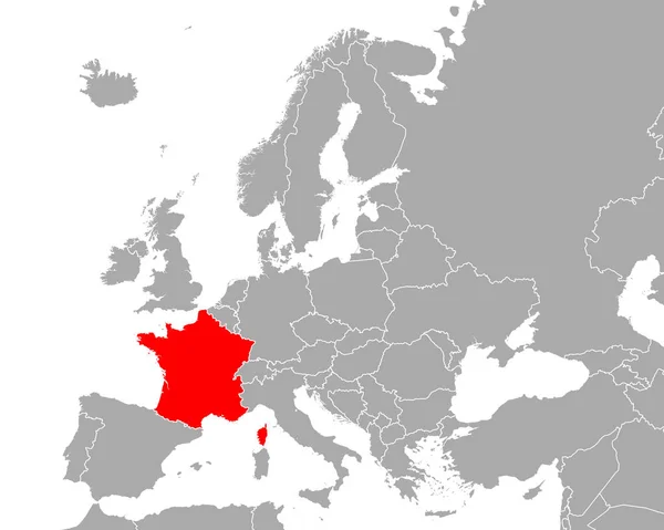 Mapa Cozinha Francesa Europa —  Vetores de Stock