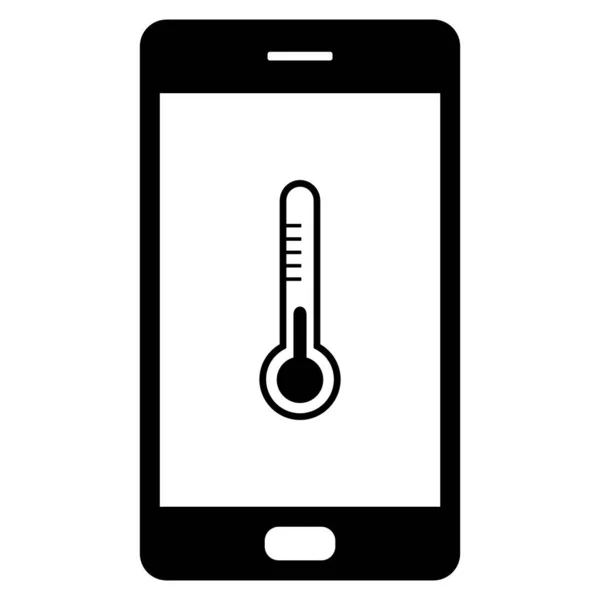 Термометр Смартфон Векторна Ілюстрація — стоковий вектор