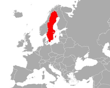 Avrupa 'daki İsveç Haritası