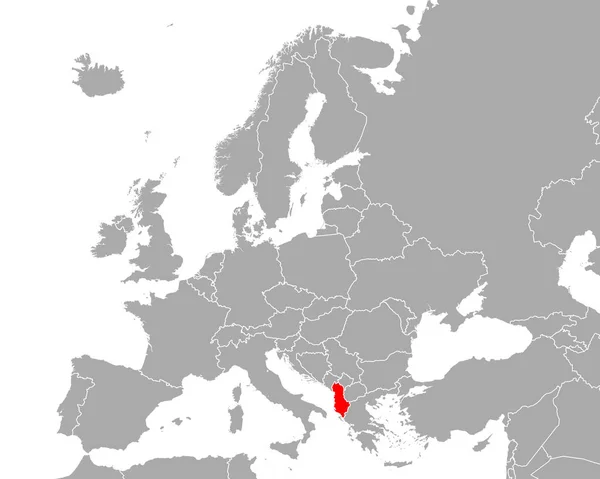 Mapa Albanii Europie — Wektor stockowy