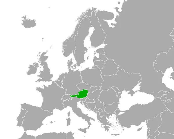 Karta Över Österrike Europa — Stock vektor