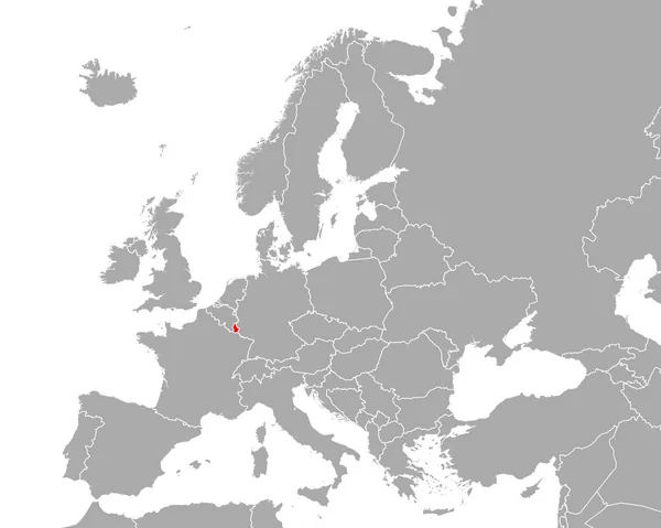 Carte Luxembourg Europe — Image vectorielle