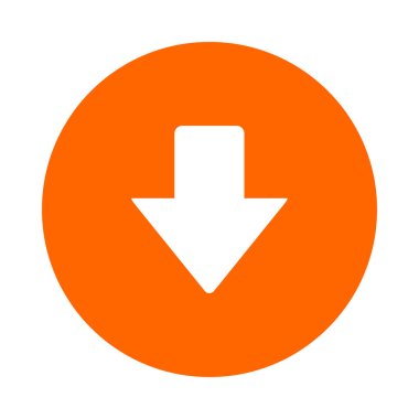 Vektör gösterimi olarak aşağı ok ve daire