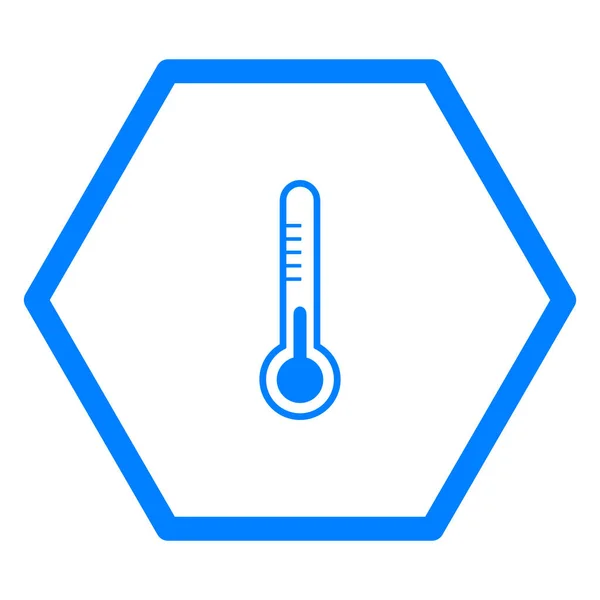 Termometer Och Hexagon Som Vektorillustration — Stock vektor