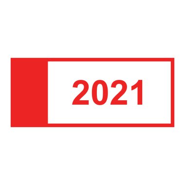 Yıl 2021 ve vektör illüstrasyonu olarak banknot