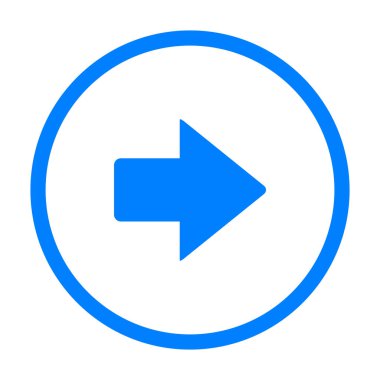 Vektör illüstrasyonu olarak sağ ok ve daire