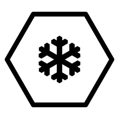 Vektör illüstrasyon olarak kar taneciği ve altıgen