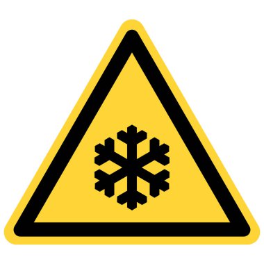 Snow flake and danger sign as vector illustration