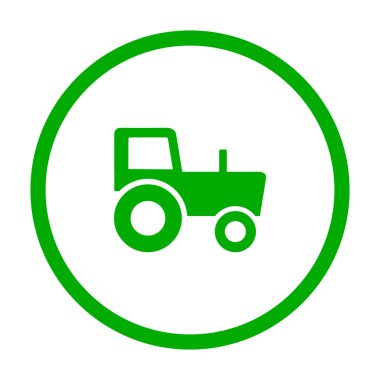 Vektör illüstrasyonu olarak traktör ve daire