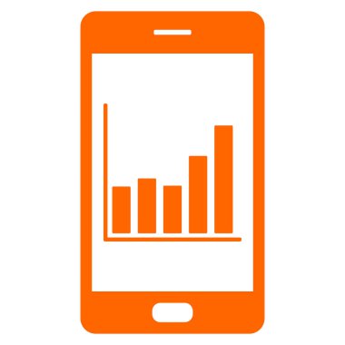 Çizelge ve akıllı telefon vektör çizimi