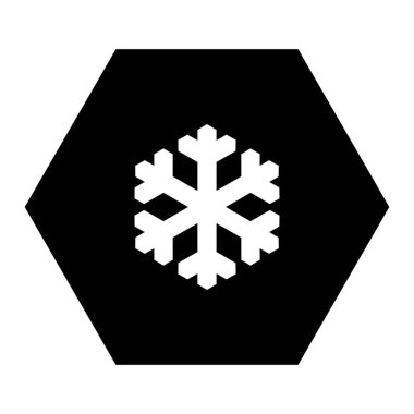 Vektör illüstrasyon olarak kar taneciği ve altıgen