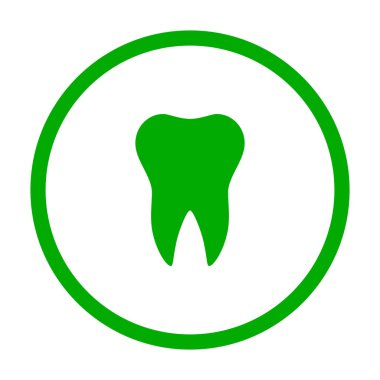 Vektör illüstrasyonu olarak diş ve daire