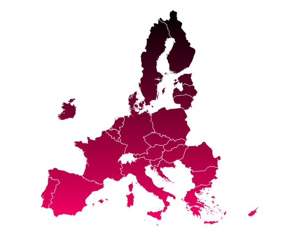 Mapa União Europeia — Vetor de Stock