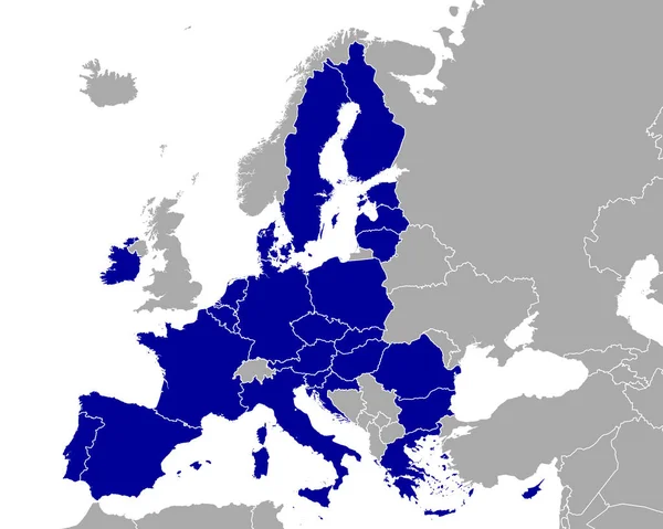 Mapa Unión Europea Europa — Vector de stock