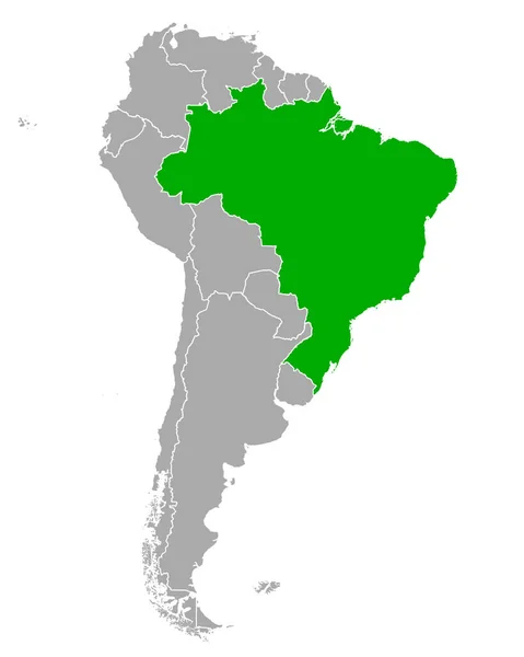 Mapa Brasil América Del Sur — Archivo Imágenes Vectoriales