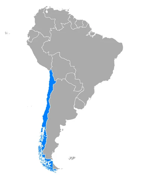 Mapa Chile América Sul —  Vetores de Stock