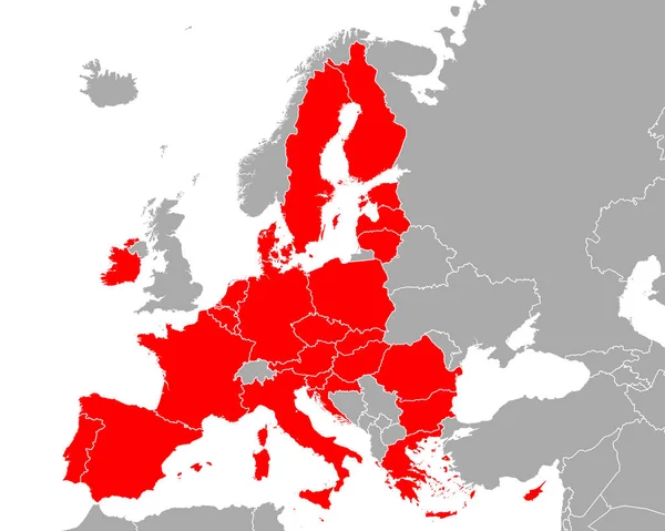 Mapa União Europeia Europa — Vetor de Stock