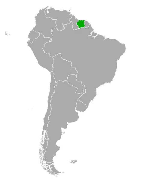 Map Suriname South America — Stock Vector