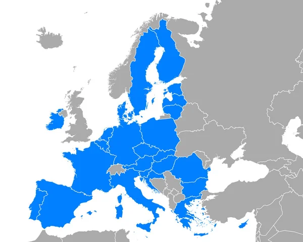 Mapa Unión Europea Europa — Vector de stock