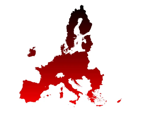 Mappa Dell Unione Europea — Vettoriale Stock