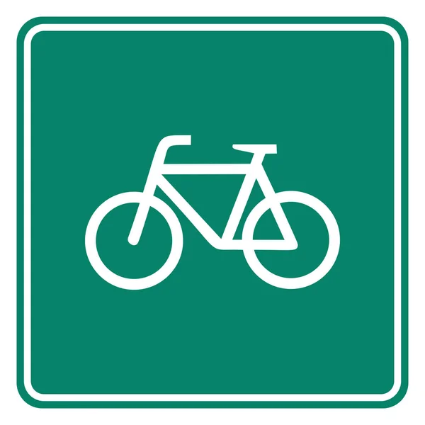 ベクターイラストとしての自転車や道路標識 — ストックベクタ