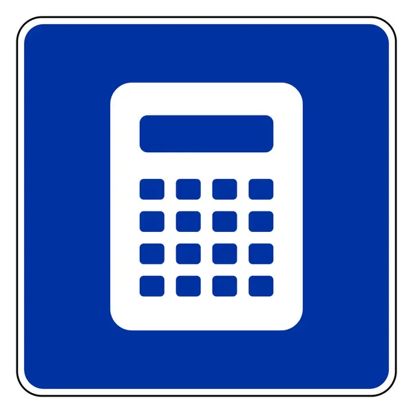 Kalkulator Znak Drogowy Jako Ilustracja Wektor — Wektor stockowy