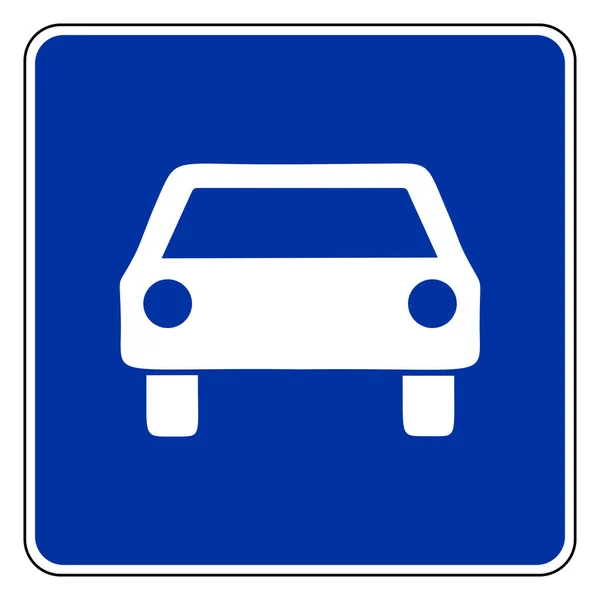 Auto Verkeersbord Als Vectorillustratie — Stockvector