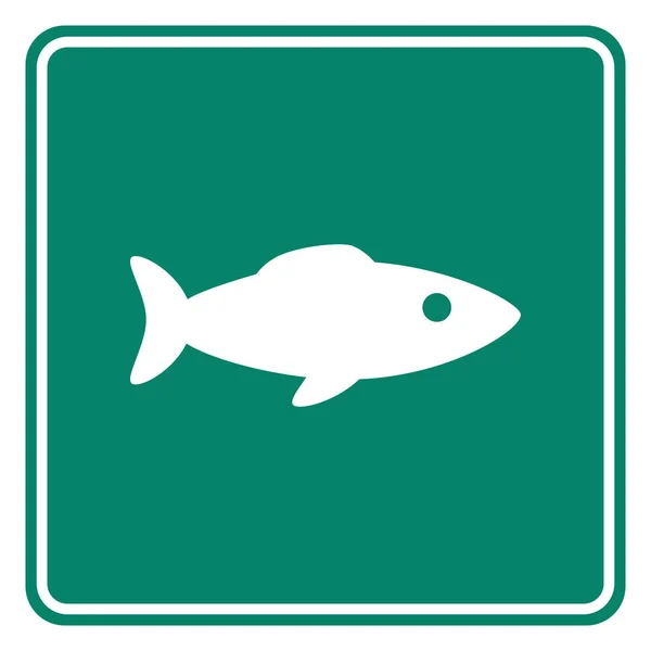 벡터로 표시된 물고기와 표지판 — 스톡 벡터