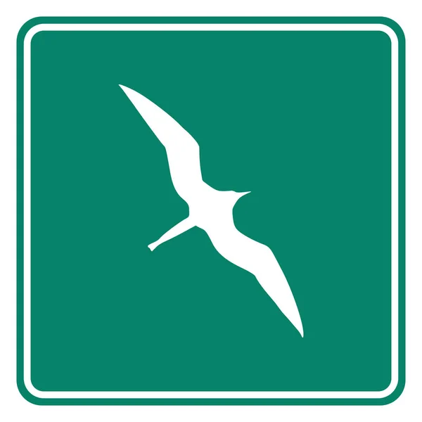 Фрегат Птах Дорожній Знак Векторна Ілюстрація — стоковий вектор