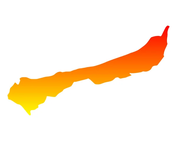 Mappa Langeness Bianco — Vettoriale Stock