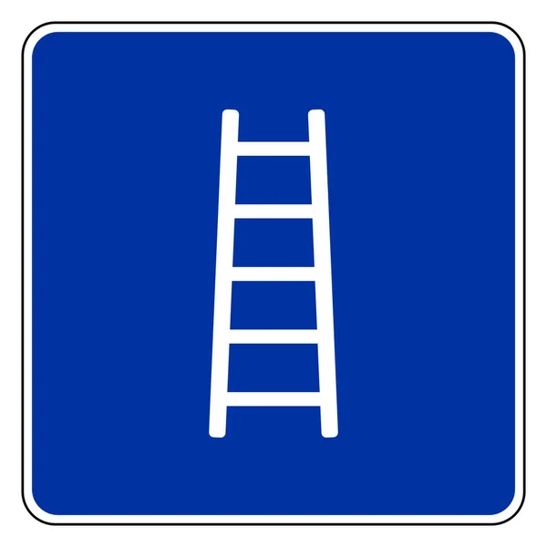 Ladder Verkeersbord Als Vectorillustratie — Stockvector