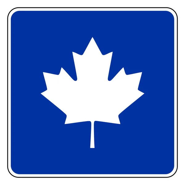 Maple Leaf Road Sign Vector Illustration — Stock Vector