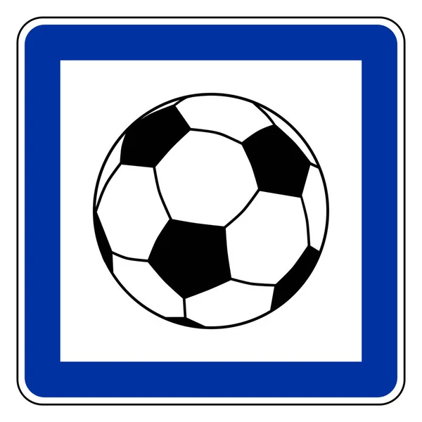 Ballon Football Panneau Routier Comme Illustration Vectorielle — Image vectorielle