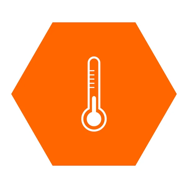 Termometer Och Hexagon Som Vektorillustration — Stock vektor