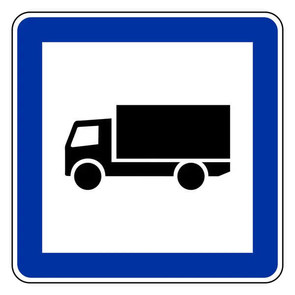 Truck Road Sign Vector Illustration — Stock Vector