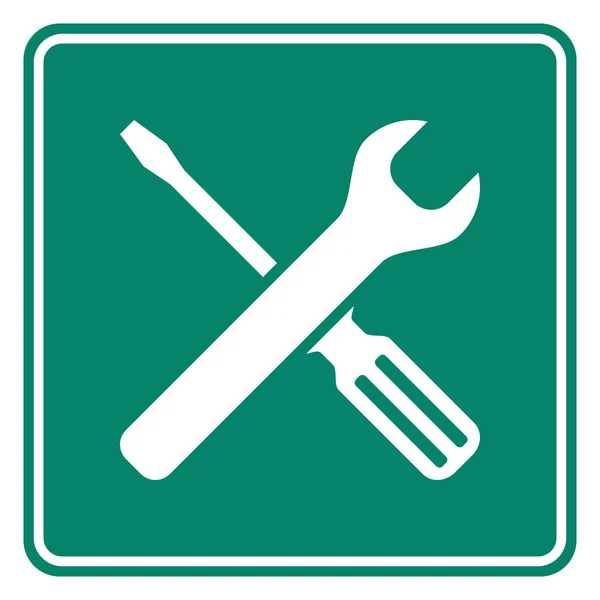 Tools Road Sign Vector Illustration — Stock Vector