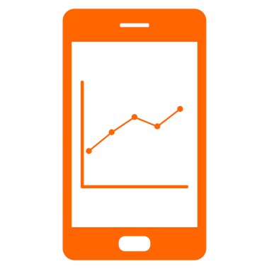 Çizelge ve akıllı telefon vektör çizimi