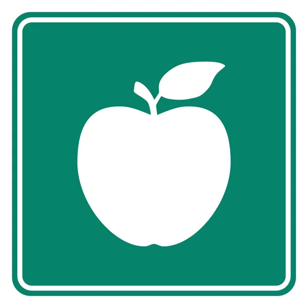 Πινακίδα Μήλο Και Δρόμο Απεικόνιση Διάνυσμα — Διανυσματικό Αρχείο