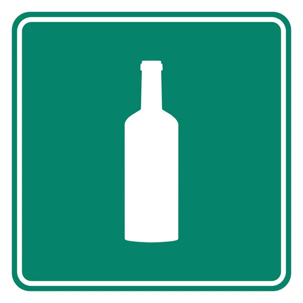 Flasche Und Verkehrszeichen Als Vektor Illustration — Stockvektor