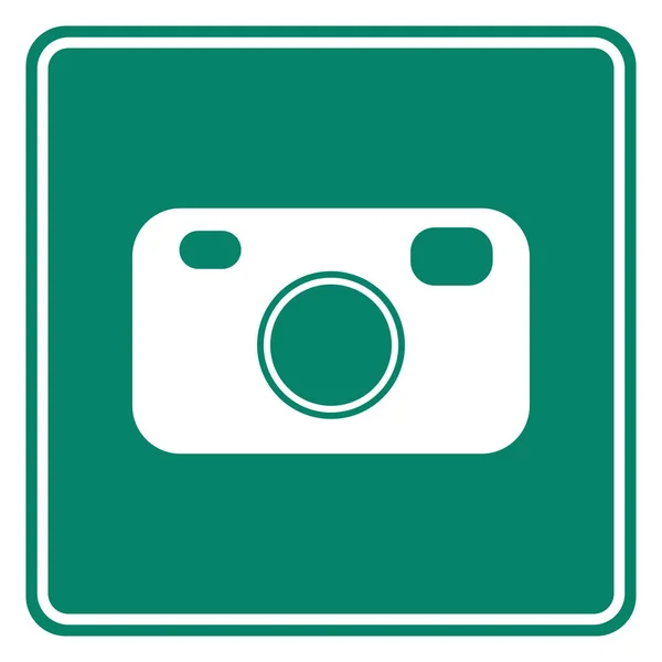 Camera Verkeersbord Als Vectorillustratie — Stockvector