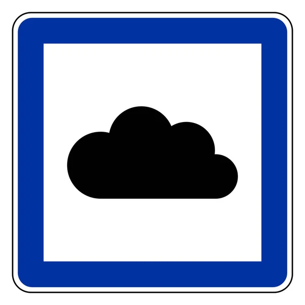 Wolke Und Verkehrszeichen Als Vektorillustration — Stockvektor