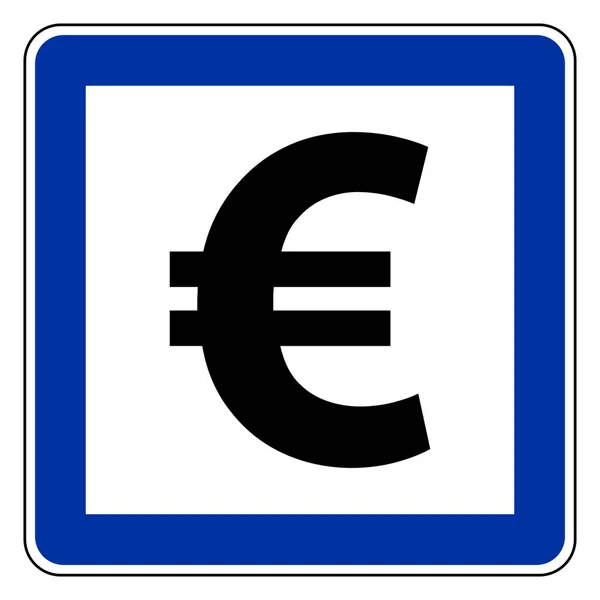Euro Road Sign Vector Illustration — Stock Vector