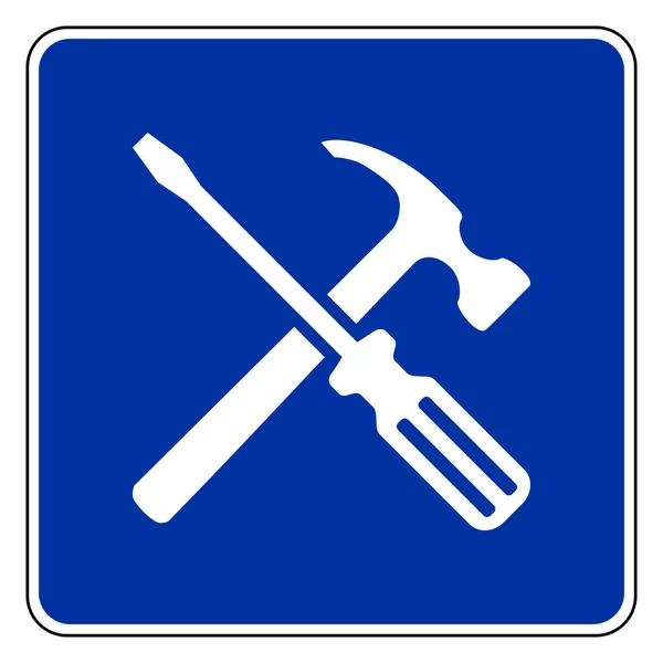 Outils Panneaux Routiers Comme Illustration Vectorielle — Image vectorielle