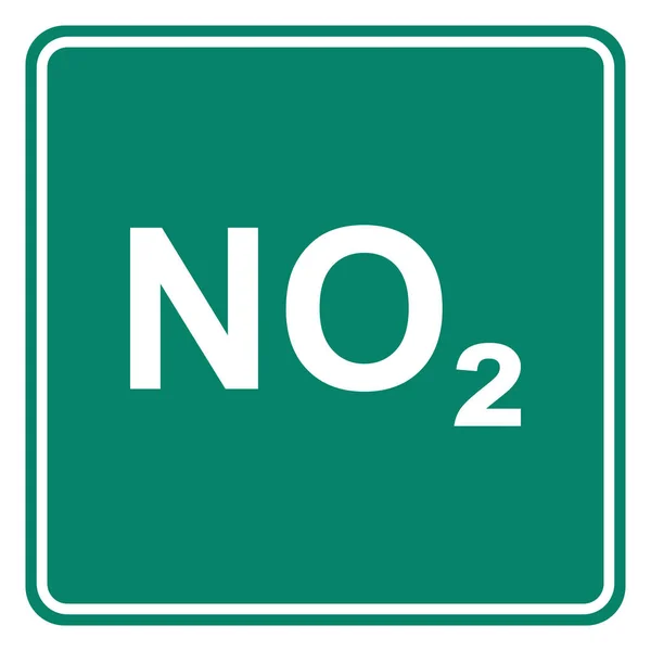 二酸化窒素とベクトル図として道路標識 — ストックベクタ