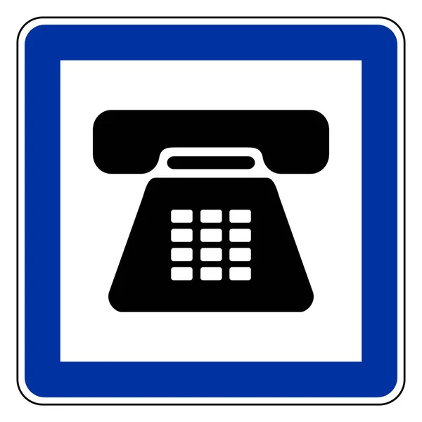 Telefone Sinal Estrada Como Ilustração Vetorial — Vetor de Stock